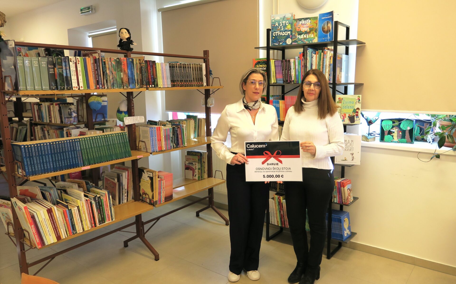 Calucem has Gifted Over 250 Books to Stoja Elementary School Library